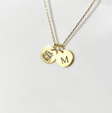 Gold Center Snare Drum Charm Necklace – Percussion Instructor Gift, Marching Band Jewelry, Drummer Appreciation Gift, D599