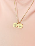 Gold Quad Drum Charm Necklace – Drumline Instructor Gift, Marching Band Jewelry, Percussion Appreciation, D604