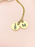 Violin Charm Necklace – Orchestra Teacher Gift, String Musician Jewelry, Violinist Appreciation, D608