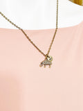 Bronze Elephant Charm Necklace, N5820