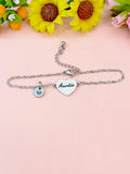 Silver or Gold Auntie Bracelet, Aunt Jewelry, Aunt Gift, D473A