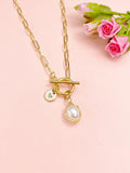 Pearl Necklace, Natural Pearl Jewelry, Gold or Silver Option, N6556P
