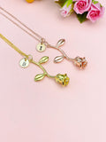 Rose Gold Rose Necklace, N172Z