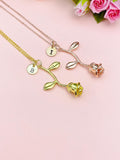 Rose Gold Rose Necklace, N172Z