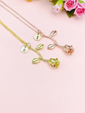 Rose Gold Rose Necklace, N172Z