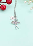 Silver Ballet Girl Dance Necklace, N582B