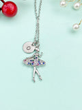 Silver Ballet Girl Dance Necklace, N582B