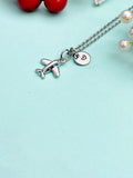 Silver Airplane Charm Necklace, N6667