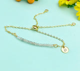 Labradorite Bracelet, Natural Gemstone Jewelry,  N4071