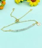 Labradorite Bracelet, Natural Gemstone Jewelry,  N4071