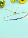 Amethyst Bracelet, Natural Gemstone Jewelry, N4068
