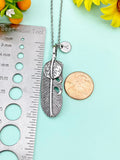Silver Feather Charm Necklace, N6669C