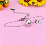 Silver Baseball Softball Charm Bracelet, N6672