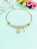 Gold Volleyball Charm Bracelet, N5801B