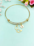 Gold or Silver Stethoscopes Heart Charm Bracelet, N5626B