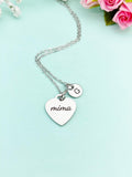 Mima Hear Charm Necklace, Stainless Steel Mima Jewelry, Christmas Gifts for Mima, D116
