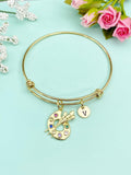 Gold Artist Palette Charm Bracelet, N4054B