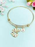 Gold Artist Palette Charm Bracelet, N4054B