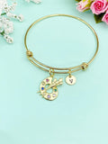Gold Artist Palette Charm Bracelet, N4054B