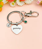 Gammy Heart Keychain, Christmas Gifts for Gammy Grandma Grandmother, D085