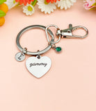 Gammy Heart Keychain, Christmas Gifts for Gammy Grandma Grandmother, D085
