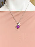 Natural Sugilite  Necklace in Silver, Best Mother's Day Gift, N4701S