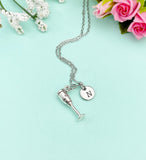 Champagne Glass Necklace, Goblet Wine Glass Necklace, N5131