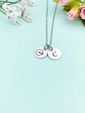 Silver Bass Drum Charm Necklace, D436