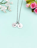 Silver Bass Drum Charm Necklace, D436