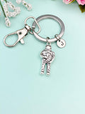 Silver Astronaut Charm Keychain, N5578K