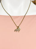 Bronze Elephant Charm Necklace, N5820