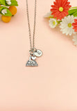 I Love to Read Book Charm Necklace, Bookworm Jewelry, N122