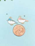 Gold Sparrow Necklace, Bluebird Bird Watcher Gifts, N3296M