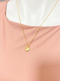 Gold or Silver Tiny Heart Locket Necklace, D370
