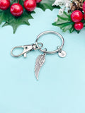 Silver Guardian Angel Wing Charm Keychain, N1916T