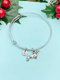 Dachshund Dog Charm Bracelet or Necklace, Pet Lover Gift, Personalized Gift, N245A