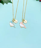 Gold Sparrow Necklace, Bluebird Bird Watcher Gifts, N3296M