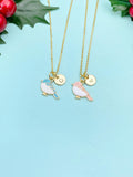 Gold Sparrow Necklace, Bluebird Bird Watcher Gifts, N3296M