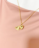 Gold or Silver Tiny Heart Locket Necklace, D370