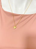 Gold or Silver Tiny Heart Locket Necklace, D370