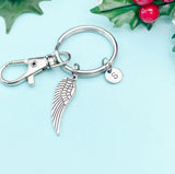 Silver Guardian Angel Wing Charm Keychain, N1916T