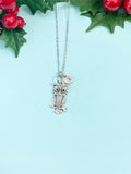 Silver Owl Charm Necklace, N2118N