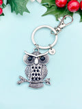 Silver Owl Charm keychain, N1281