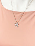 German Shepherd Necklace, Dog Beed Charm, Pet Lover Gift, Personalized Initial Gift, N4448