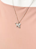 German Shepherd Necklace, Dog Beed Charm, Pet Lover Gift, Personalized Initial Gift, N4448