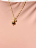 Natural Tiger Eye Necklace, Natural Gemstone Jewelry, Gold Necklace, N6141