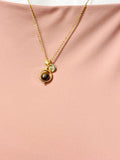 Natural Tiger Eye Necklace, Natural Tiger Eye Gemstone Jewelry, Gold Necklace, N6141