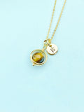 Natural Tiger Eye Necklace, Natural Gemstone Jewelry, Gold Necklace, N6141