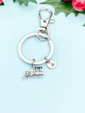 Train Locomotive Steam Engine Train Charm Keychain, Streamliner, Personalized Gift, N2206A
