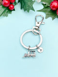 Train Locomotive Steam Engine Train Charm Keychain, Streamliner, Personalized Gift, N2206A